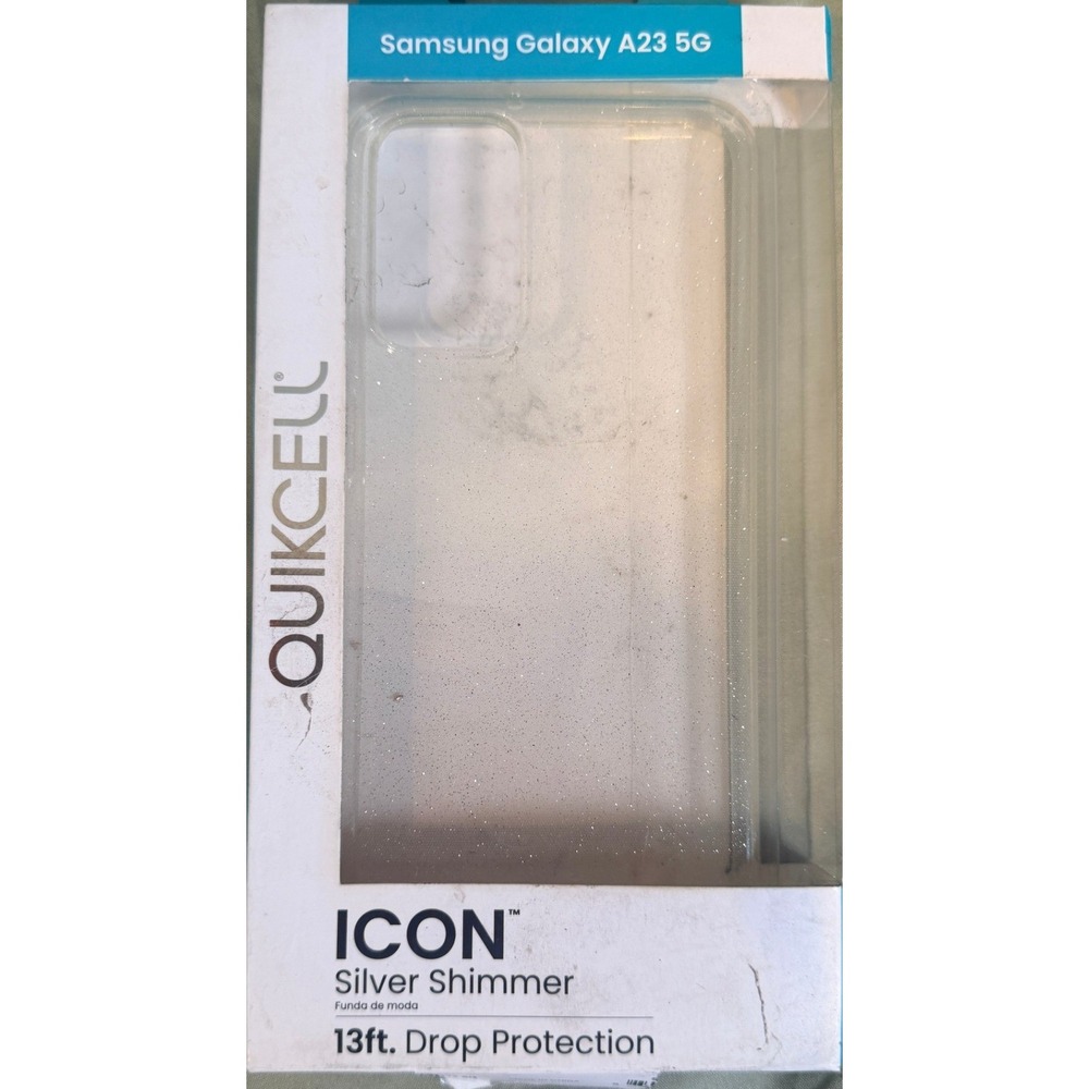 Quikcell ICON Samsung Galaxy A23 5G Case Silver Shimmer 13ft Drop Protection